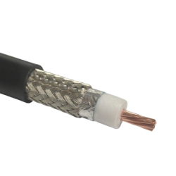Cable Coaxial 50 Ohm, tipo RG-8 Ultra Flexible, Cobre Trenzado de Núcleo, Cinta de Aluminio y Malla de Cobre Estañado para el Blindaje, Velocidad de Propagación de 83%, Polietileno.