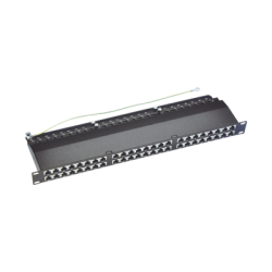 Panel de parcheo de impacto (110) blindado de 48 puertos Cat6A 