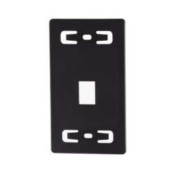 Placa de pared modular MAX, de 1 salida, Color Negro