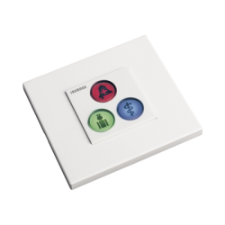 Modulo de 3 Botones iluminados / Alarma / Cancelar y Código Azul / BUS RS485 / Compatible con NX0019/B, NX1021 Y NX0015