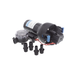 Bomba de diafragma controlada por presión para trabajo pesado ParMax de 12 Vcd, caudal de 5 GPM, presión máxima 60 psi, para manguera de diámetro interior de 13 mm (1/2