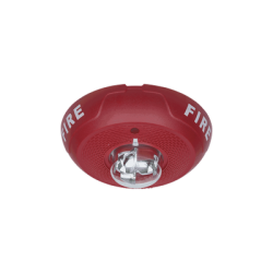 Sirena con Lámpara Estroboscópica, Montaje en Techo, Nivel de Candelas Seleccionable, Color Rojo, Nuevo Diseño Moderno y Elegante y Menor Consumo de Corriente 