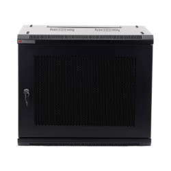 Gabinete PRECISION, Con Puerta Perforada, de 19in, 9UR, 450mm de Profundidad, Color Negro