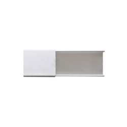 Canaleta blanca sin división, de PVC auto extinguible, 48 x 16 x tramo 2.5m (6101-01260