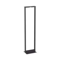 Rack de Dos Postes Estándar de 19 in, Rieles Numerados y Roscados #12-24, Fabricado en Aluminio, 45 Unidades de Rack, Color Negro