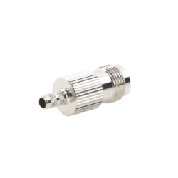 Conector TNC Hembra de Anillo Plegable para Cables RG-58/U, RG-142/U, Niquel /Oro /Delrin.