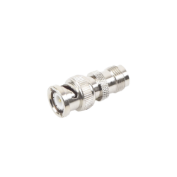 Adaptador en Línea de Conector TNC Hembra a BNC Macho, Níquel/ Oro/ Teflón.