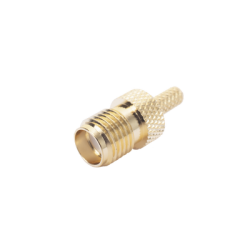 Conector SMA Hembra Inverso de anillo plegable para cable RG-174/U, BELDEN 8216.