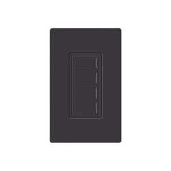 (RadioRa3) Botonera Sunnata Negro 3 escenas y 2 botones subir/bajar para Radio RA3, programe escenas diferentes en cada botón.