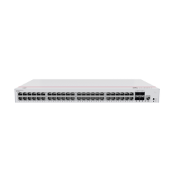 Switch de Distribución/Core Gigabit Administrable PoE Capa 3 / 48 puertos 10/100/1000 Mbps (PoE) / 4 Puertos 10GE SFP+ Uplink / ERPS / Rutas Estáticas / iStack / PoE Perpetuo / 380W / Administración Nube Gratis