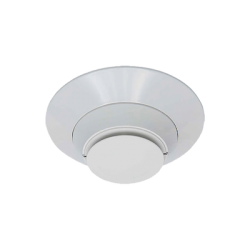 Detector de humo fotoeléctrico direccionable con prueba remota para ducto, color marfil.