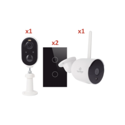 (Wifi) KIT 2 camaras Wifi y 2 apagadores inteligentes Wifi