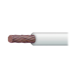 Cable Eléctrico 8 awg  color blanco,Conductor de cobre suave cableado. Aislamiento de PVC, autoextinguible. BOBINA 100 MTS