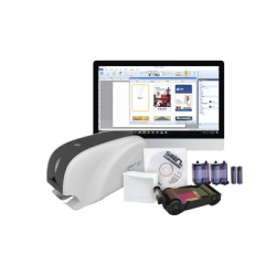 Kit Impresora de tarjetas PVC/ Una Cara /incluye: 2 x Ribbons, 100 Tarjetas PVC, Software, Kit Limpieza, Garantia 3 Años, Mascara de Seguridad OV