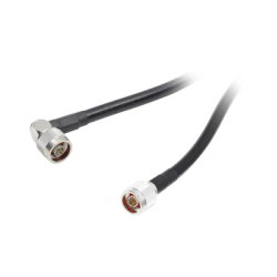 Jumper con Cable LMR400 con Conectores N Macho / N Macho Angulo Recto, de 1.2 metros.