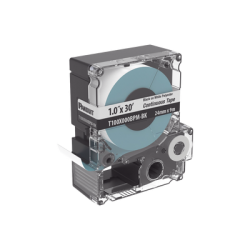  Casete de Etiquetas de Poliéster de Cinta Continua, Color Negro Sobre Blanco, Uso Interior/Exterior, 24 mm (1 in) de Ancho x 9.1 Metros de Largo