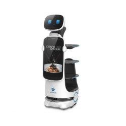 Robot Autonomo para Servicio de Meseros Ubicado por SLAM (Laser) / Mejora el Servicio al Cliente / Soporta 10 Kgs por Charola / Ideal para Restaurantes, Cafeterias, Hospitales, Salones de Eventos, Etc...