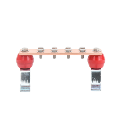 Barra para Unión de Cobre con Capacidad de 1000A, medidas  7-7/8 x 2 x 1/4 in., con Aisladores (Sin Gabinete) 