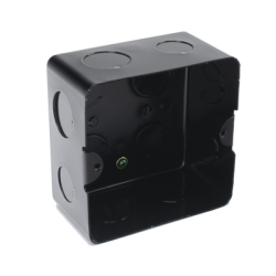 Caja de registro de acero galvanizado, 10x10 cm, Color Negro (11000-00000)