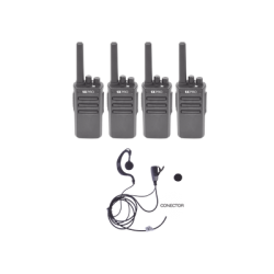 Kit de 4 radios TX500 con 4 accesorios de audio TXEHK