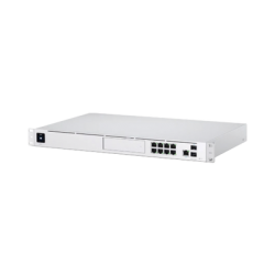 UniFi OS Console: Dream Machine Pro, con 1 puerto WAN Gigabit RJ45, 1 puerto WAN 10G SFP+ / 8 puertos LAN Gigabit RJ-45, y una bahía de HDD 3.5