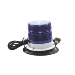 Baliza led pulso, 12-24vdc, 11 patrones de flash, montaje de imán de vacío, azul