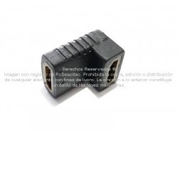 Adaptador HDMI hembra a hembra 90° en forma de L 