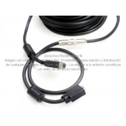 Cable SVGA (HD15) conexión rápida FASTERCONNECT 10 m con DIN de unión