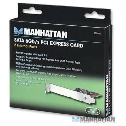 Tarjeta SATA 6 Gbs PCI Express 2 puertos internos