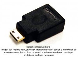 Adaptador HDMI hembra  a mini HDMI macho