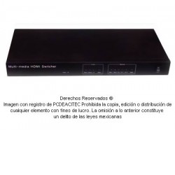 Switch de video HDMI, DVI, RGB, Toslink y RL con control remoto