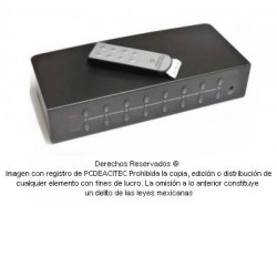 Switch de video VGA 8x1 + Audio, con control remoto