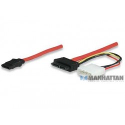Cable SATA macho/ SATA macho/ Mólex energía interno