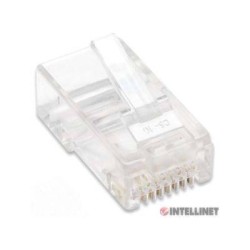 Plugs Modulares RJ45 para cable UTP Cat5e multifilar, 100 piezas