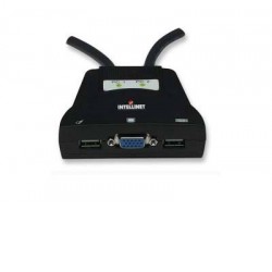 Mini switch KVM, 2 puertos USB, con soporte de audio