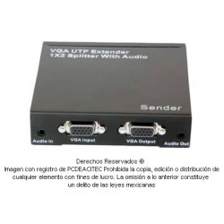 Extensor Splitter VGA + Audio 1x2 vía UTP hasta 300 m 