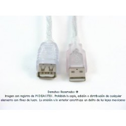 Cable extensión USB 2.0 A macho a hembra 1.8 m