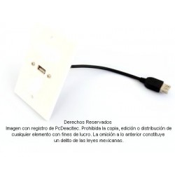 Placa Tapa USB 2.0 tipo A con pigtail en ABS