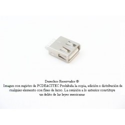 Conector USB hembra tipo A para armar, soldable