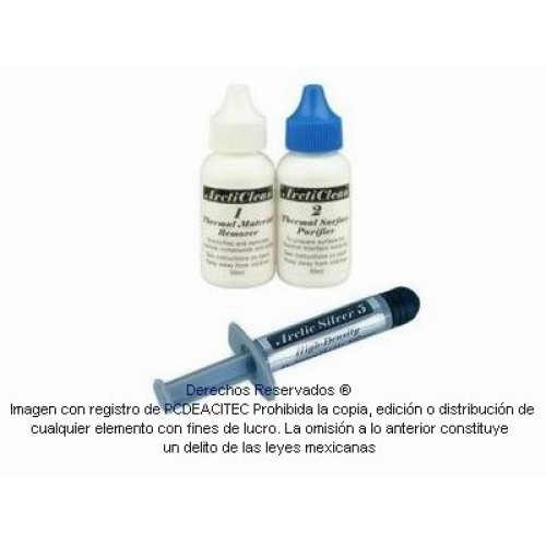 Kit pasta térmica Arctic Silver 5 de 3.5 gr y soluciones ArctiClean