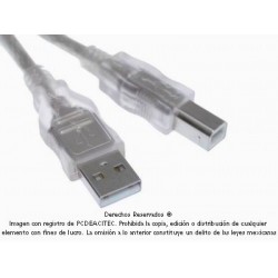 Cable extensión USB 2.0 AB macho a macho de 1.8 m
