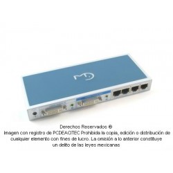Extensor DVI-D  Splitter 1x2 + Audio vía Cat5e o Cat6 20 m