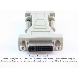 Adaptador DVI-I 24+5 pin hembra a VGA macho