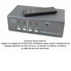 Switch de video VGA 4x1 + Audio, con control remoto