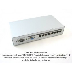 Extensor VGA Splitter VGA 1x8 con Audio vía Cat5 Cat6 hasta 300 m