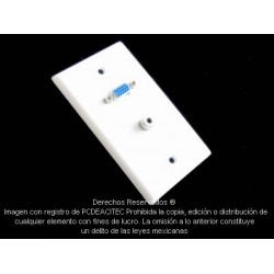 Placa Tapa VGA + Jack 3.5 mm audio en ABS