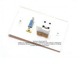 Placa Tapa VGA + USB de carga 1A 5v en ABS