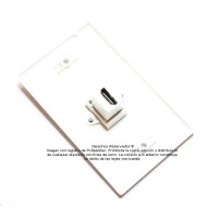 Placa Tapa HDMI 4k conector rasante en plástico ABS