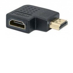 Adaptador HDMI 4k Hembra a Macho IZQUIERDO, en L plana 90°