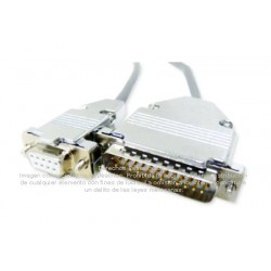 Cable serial DB9 hembra a DB25 macho de 1.5 m